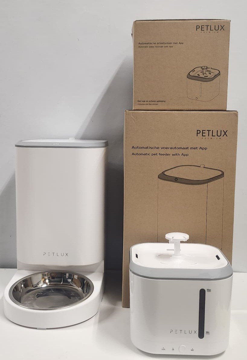 Petlux automatische voer/drinkbak zgan., Dieren en Toebehoren, Dierenvoeding, Ophalen of Verzenden