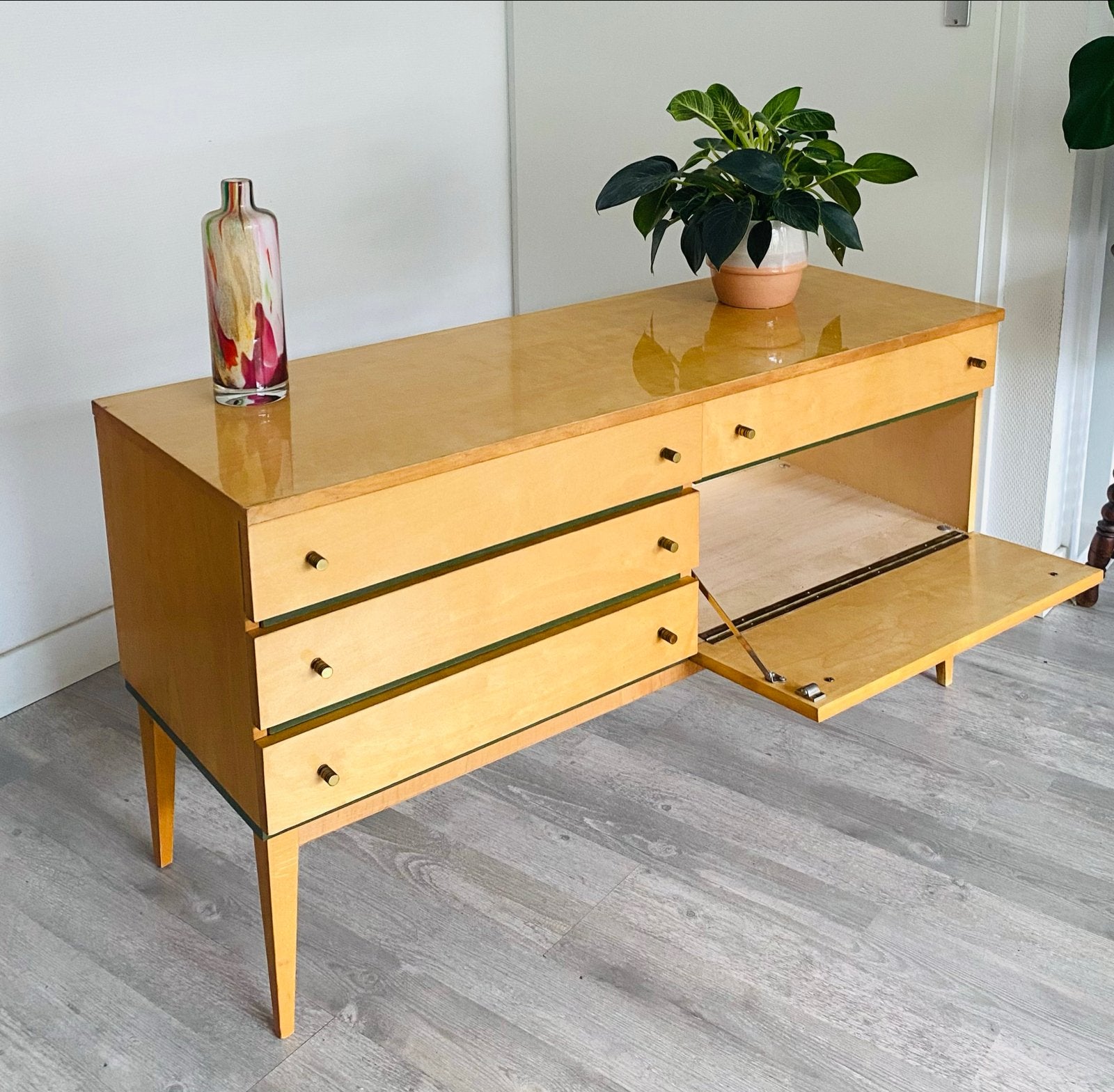 Dressoir | sidetable uit de jaren 60, Huis en Inrichting, Kasten | Dressoirs, Ophalen, Gebruikt, 100 tot 150 cm, Met lade(s)