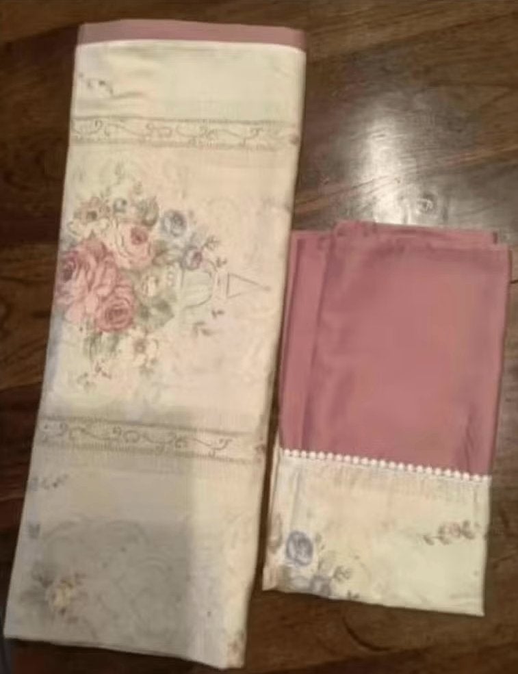 Oudroze, roze, rose dekbedovertrek met bloemen; 190 * 130, Eenpersoons, Dekbedovertrek, Ophalen of Verzenden, Zo goed als nieuw