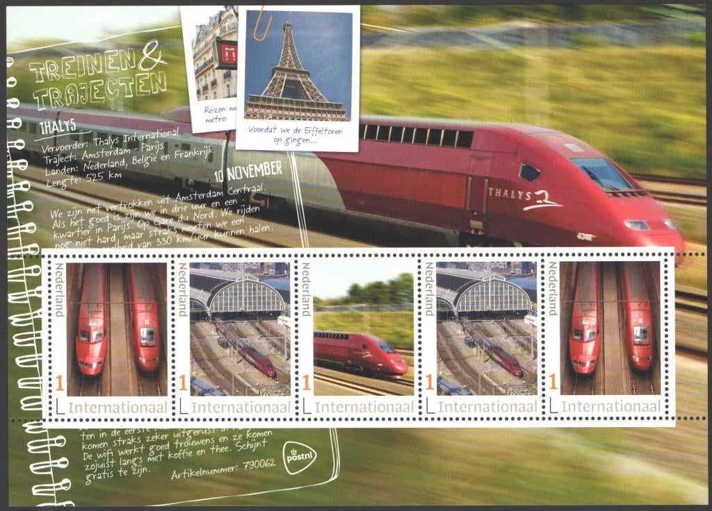 Treinen en Trajecten: Thalys, Ophalen of Verzenden, Na 1940, Postfris