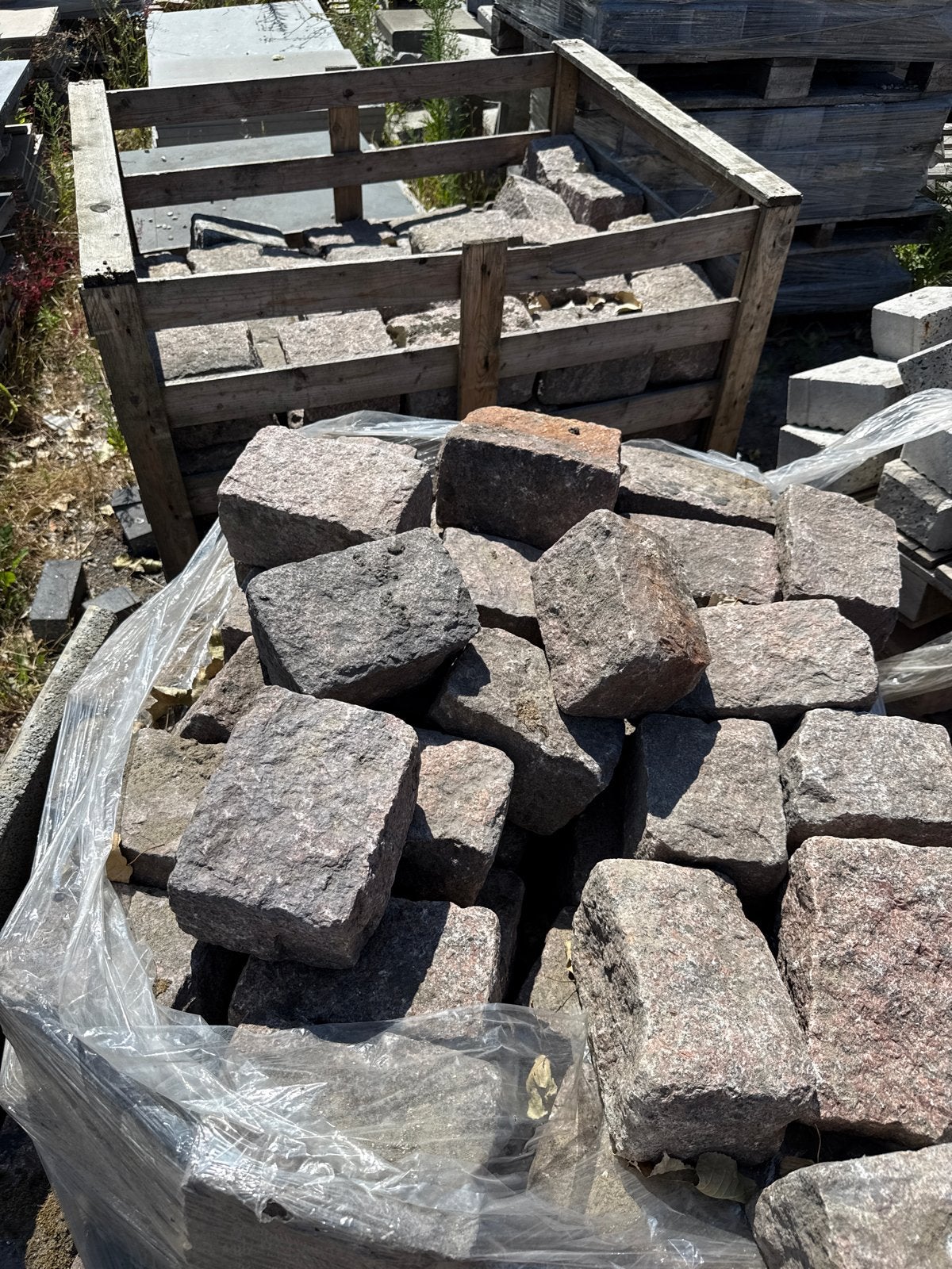 Granieten keien - 120 stuks, Ophalen, Gebruikt, Graniet, Kei