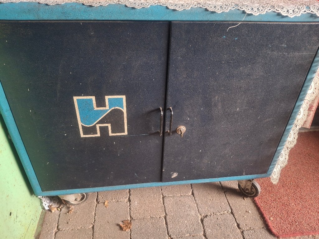 Werkplaats vintage kastje, Ophalen, Gebruikt, Vintage