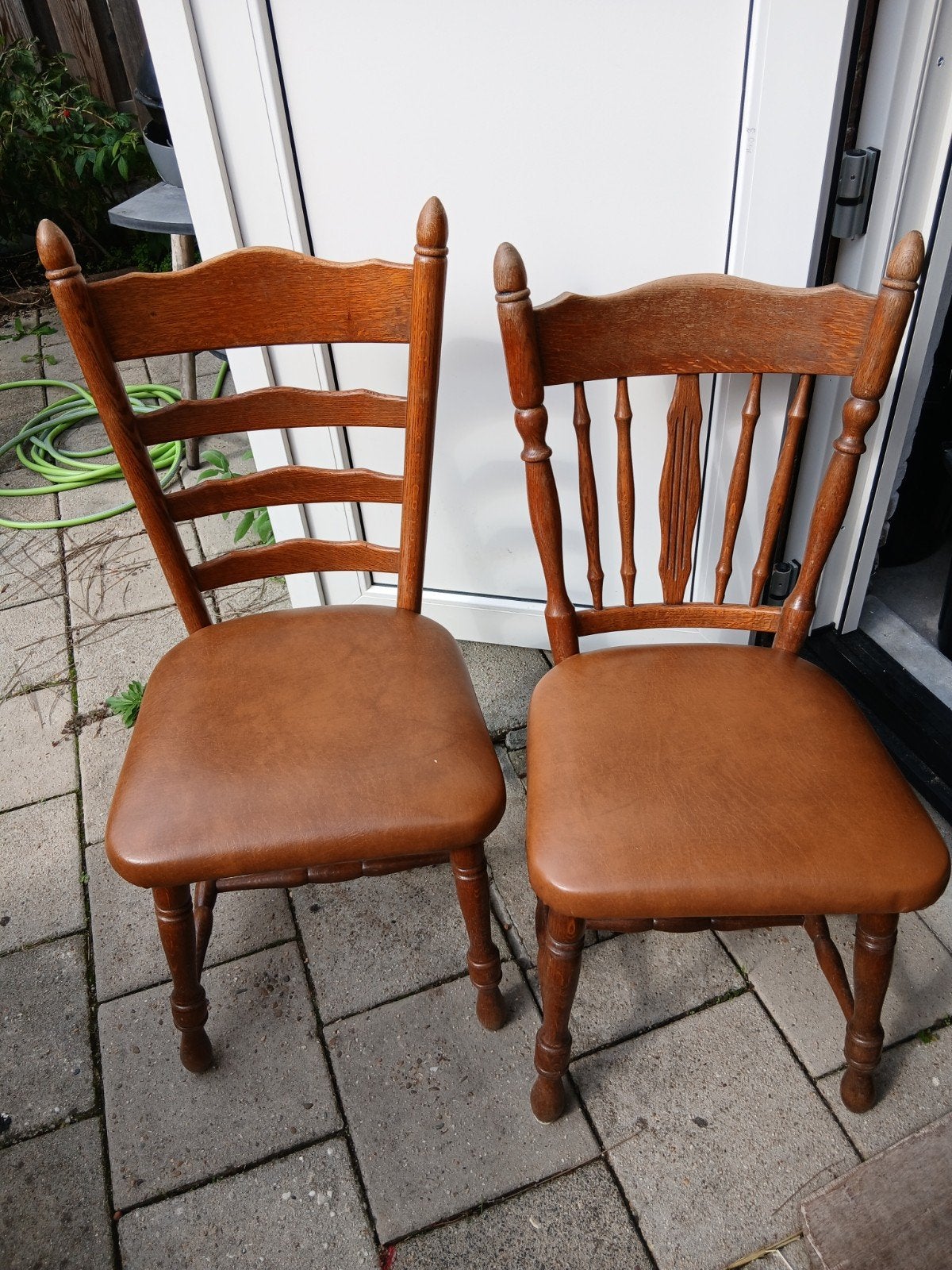 houten stoelen, Huis en Inrichting, Ophalen, Gebruikt, Bruin, Hout