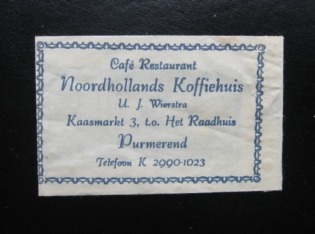 5287 Purmerend - Cafe Rest. Noordhollands Koffiehuis, Verzenden, Nederland