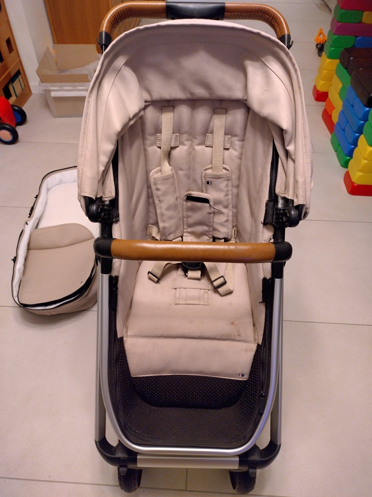 Dubatti kinderwagen met reiswieg en zitje, Ophalen, Gebruikt, Overige merken, Met reiswieg