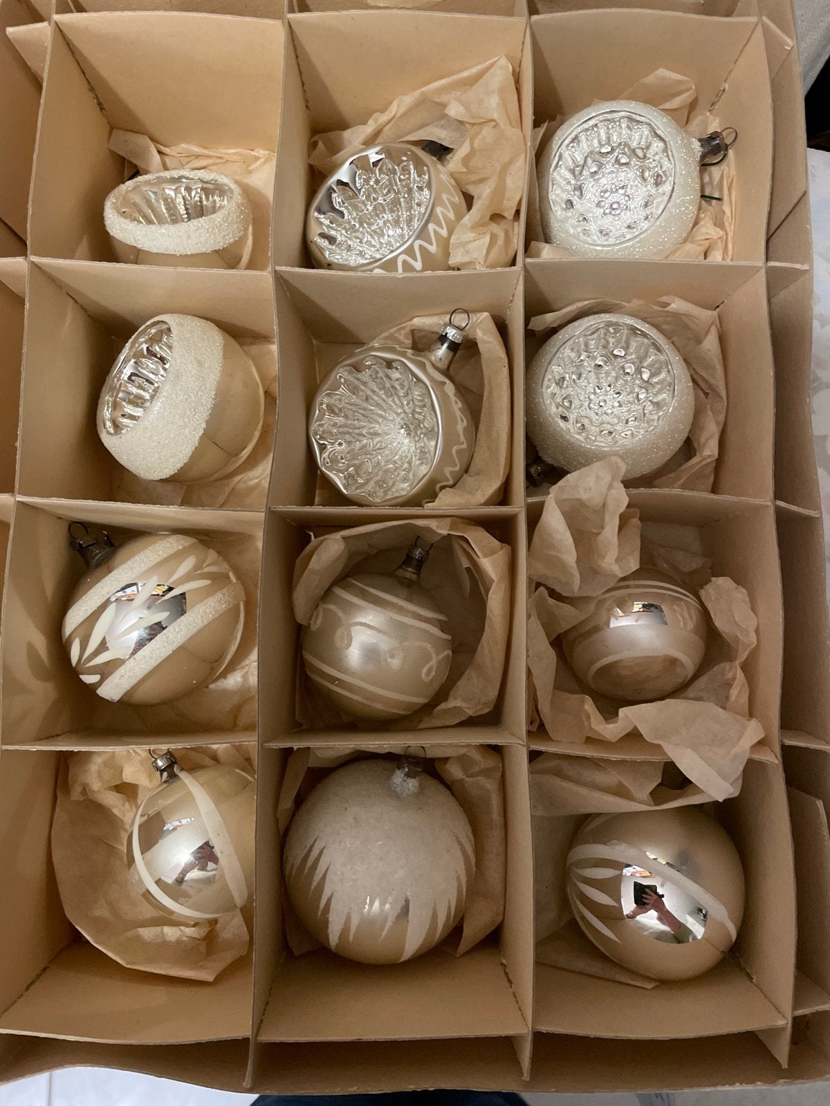 Vintage kerstballen., Ophalen, Gebruikt