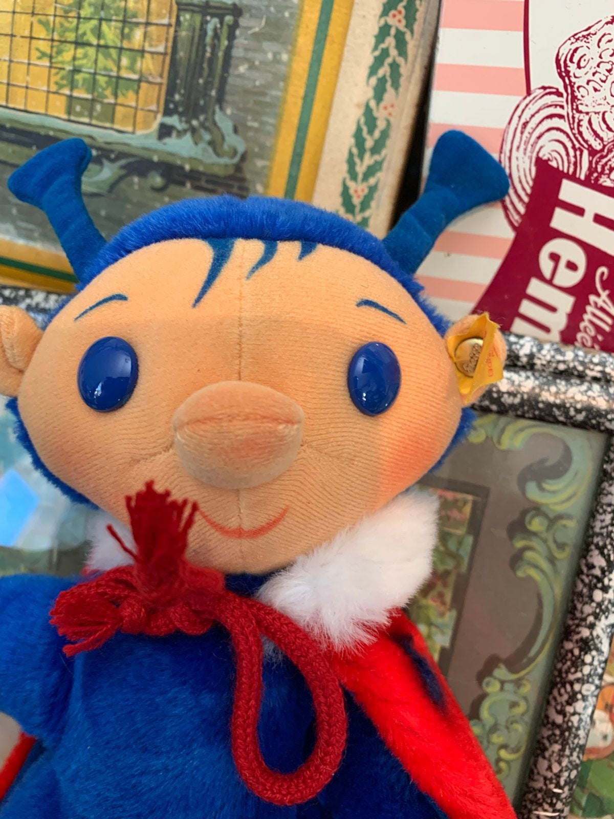 Steiff Maja de Bij Willy knuffel - Vintage, Gebruikt, Overige karakters, Blauw, Ophalen of Verzenden