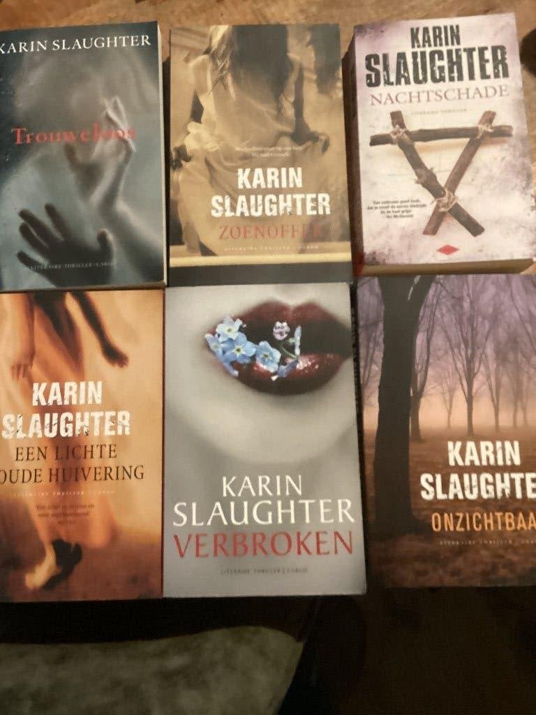 Karin slaughter 6 boeken, Ophalen of Verzenden, Zo goed als nieuw, Nederland, Karin Slaughter