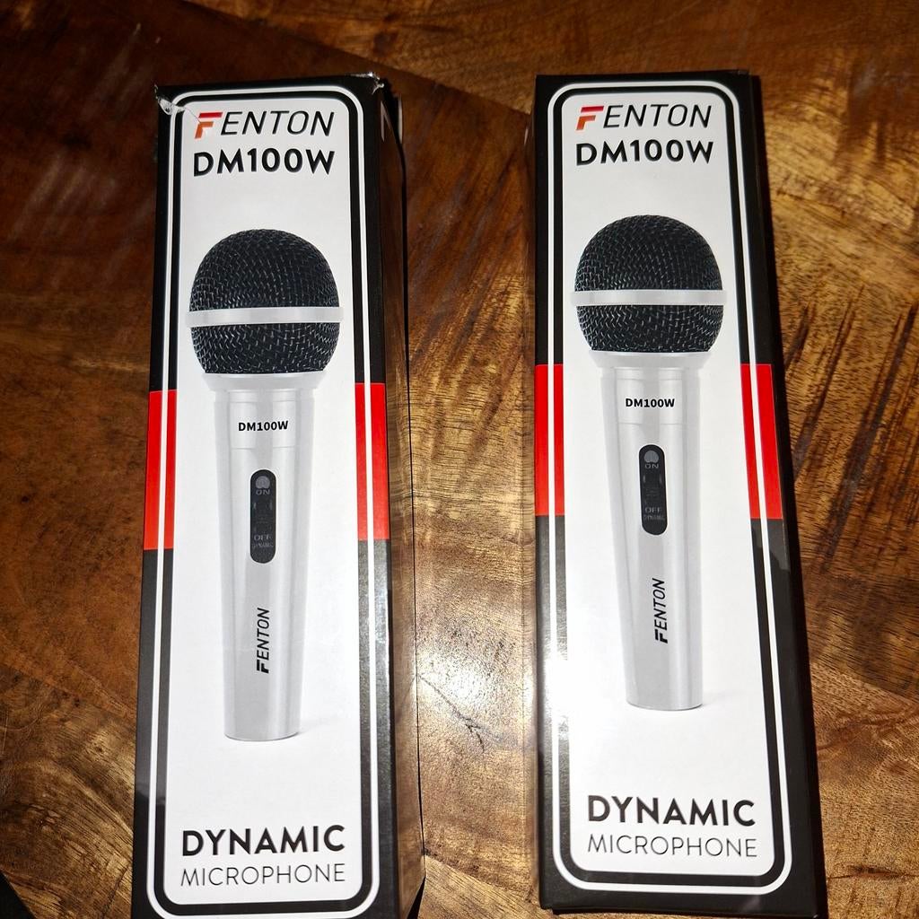 Fenton DM100W Dynamische Microfoons met Kabel 2 stuks, Muziek en Instrumenten, Microfoons, Nieuw, Zangmicrofoon, Ophalen of Verzenden