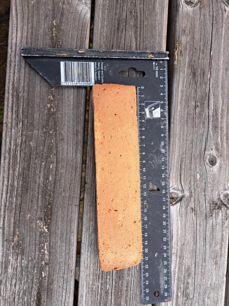 Oude baksteen steenstrips, rood, ca. 200 stuks, Ophalen, Gebruikt, Bakstenen