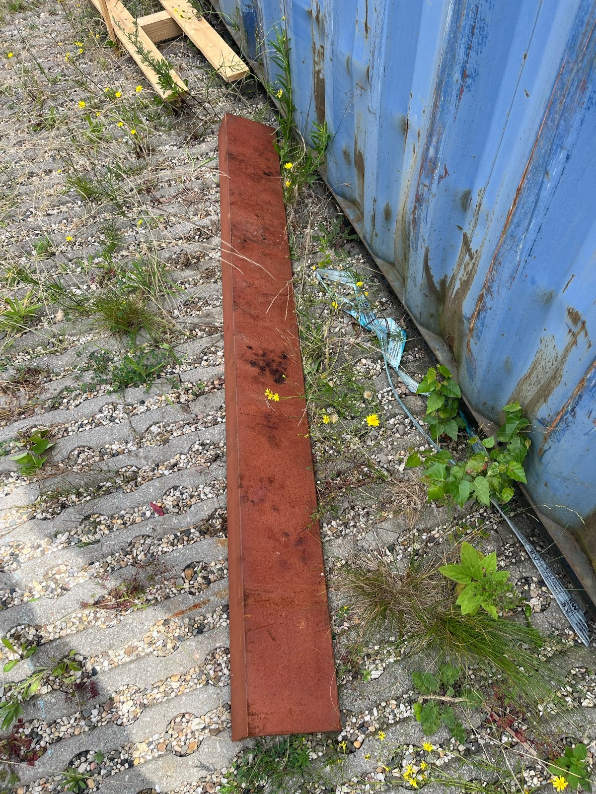 Hoeklijn 200x100x10mm lengte 2000mm menie, Ophalen, Gebruikt, IJzer