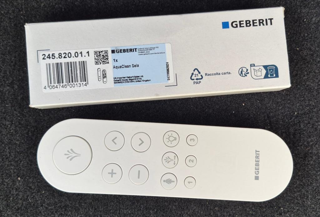 Geberit Aquaclean Afstandsbediening Douche WC 245.820.01.1, Doe-het-zelf en Verbouw, Sanitair, Ophalen of Verzenden, Nieuw, Toilet