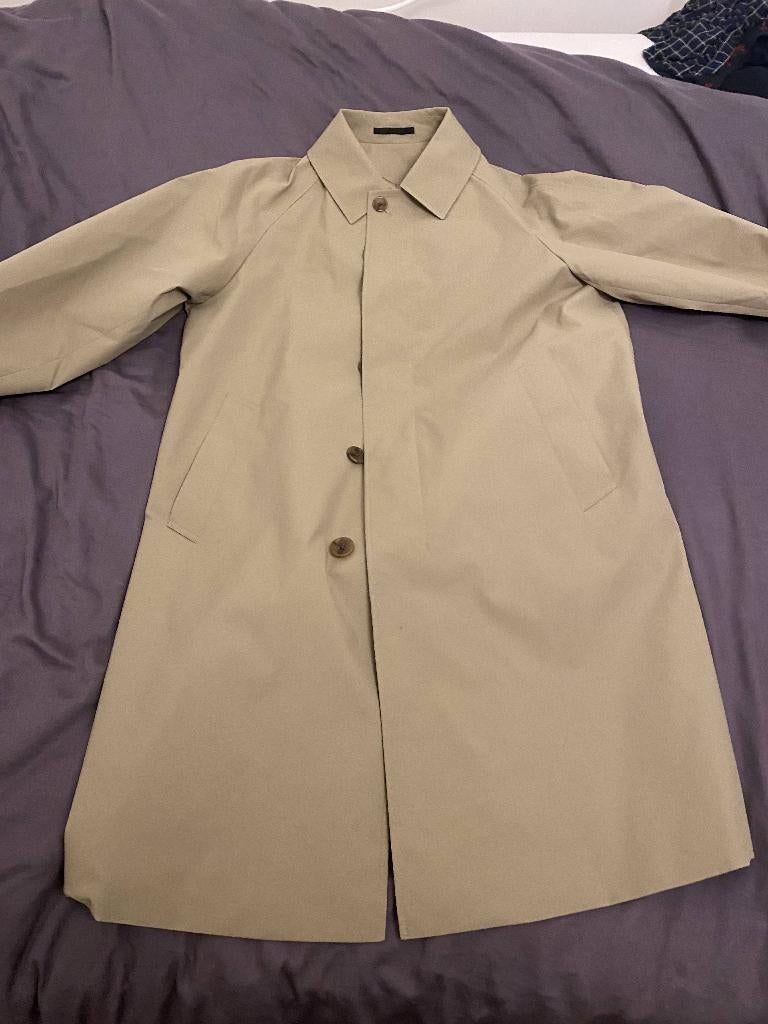 Uniqlo single breast trenchcoat maat S, Kleding | Heren, Ophalen, Nieuw, Maat 46 (S) of kleiner, Beige