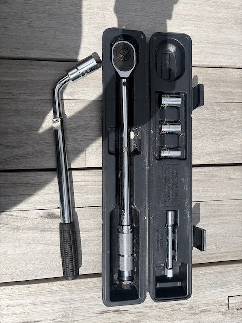 Momentsleutel en telescopische wielsleutel, Auto diversen, Autogereedschap, Ophalen, Gebruikt
