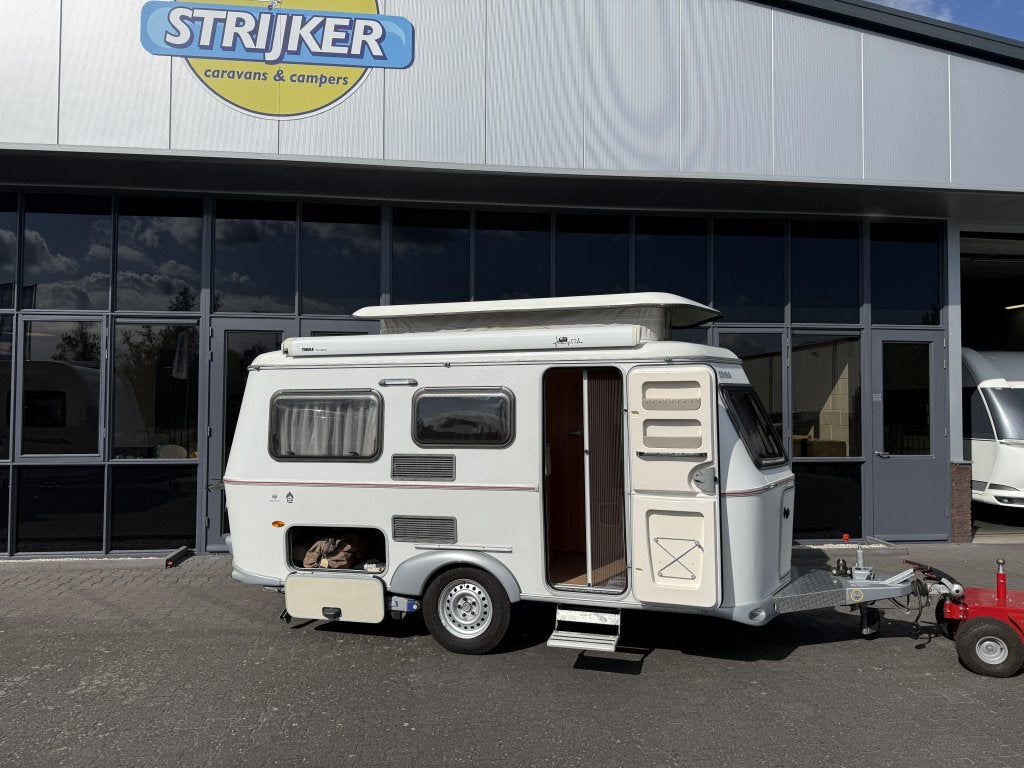 Eriba Touring Triton 430 GT Bed + Zit WC Luifel Unico Mover., Bedrijf, 4 tot 5 meter, Eriba, Dwarsbed