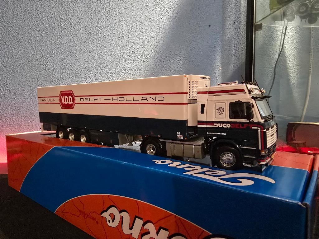 Tekno scania 143 Dijco, Ophalen of Verzenden, Zo goed als nieuw, Bus of Vrachtwagen, Tekno
