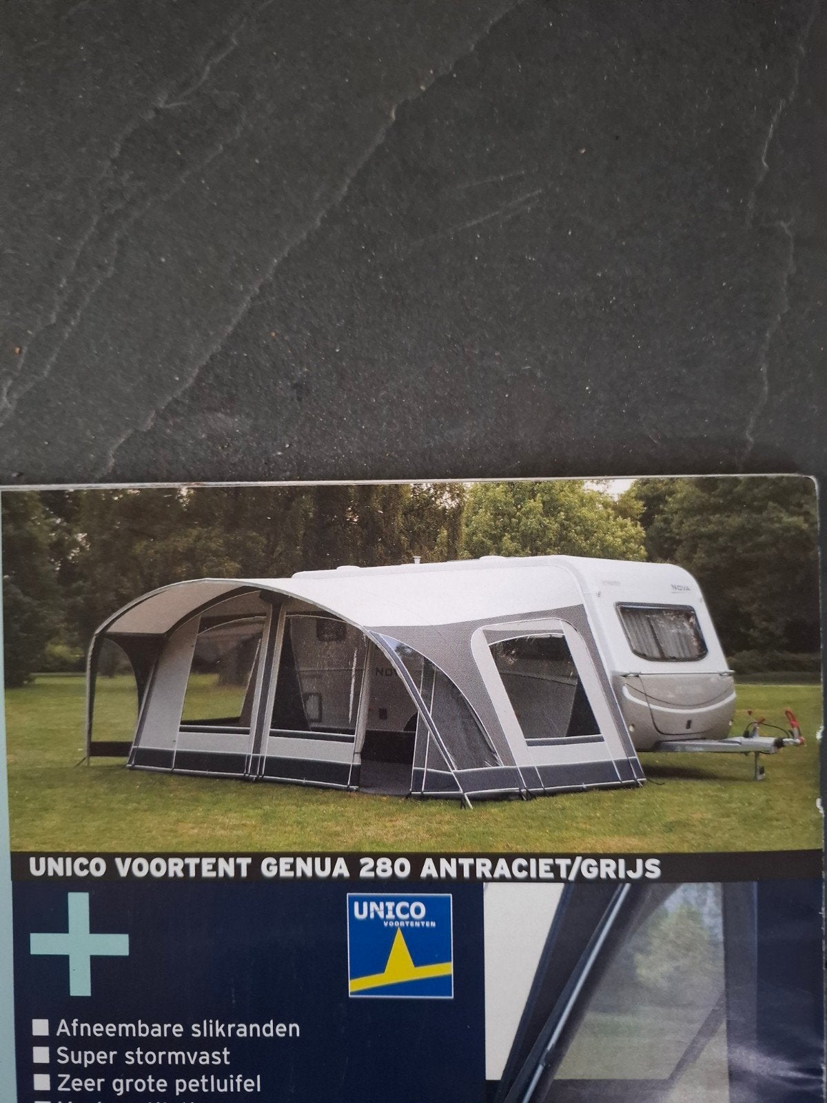 Unico Genua 280 voortent, Caravans en Kamperen, Ophalen, Gebruikt, Ten Cate All Season 240g/m2, Overige merken