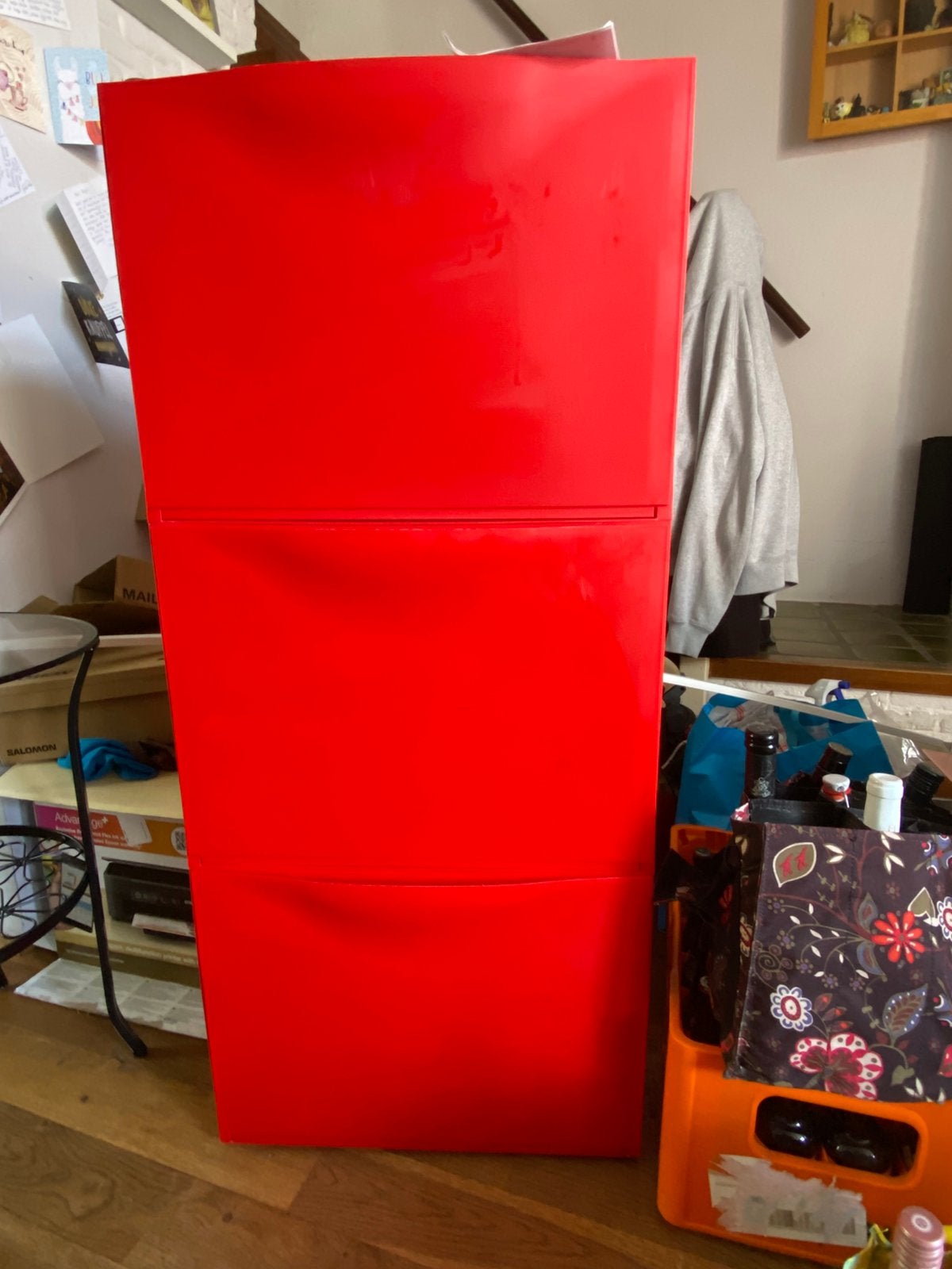 Ikea Trones opberg / schoenenkast 3 stuks rood, Huis en Inrichting, Ophalen, Gebruikt