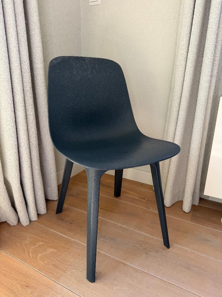 Ikea odger stoel blauw, Huis en Inrichting, Stoelen, Ophalen, Kunststof, Blauw, Zo goed als nieuw