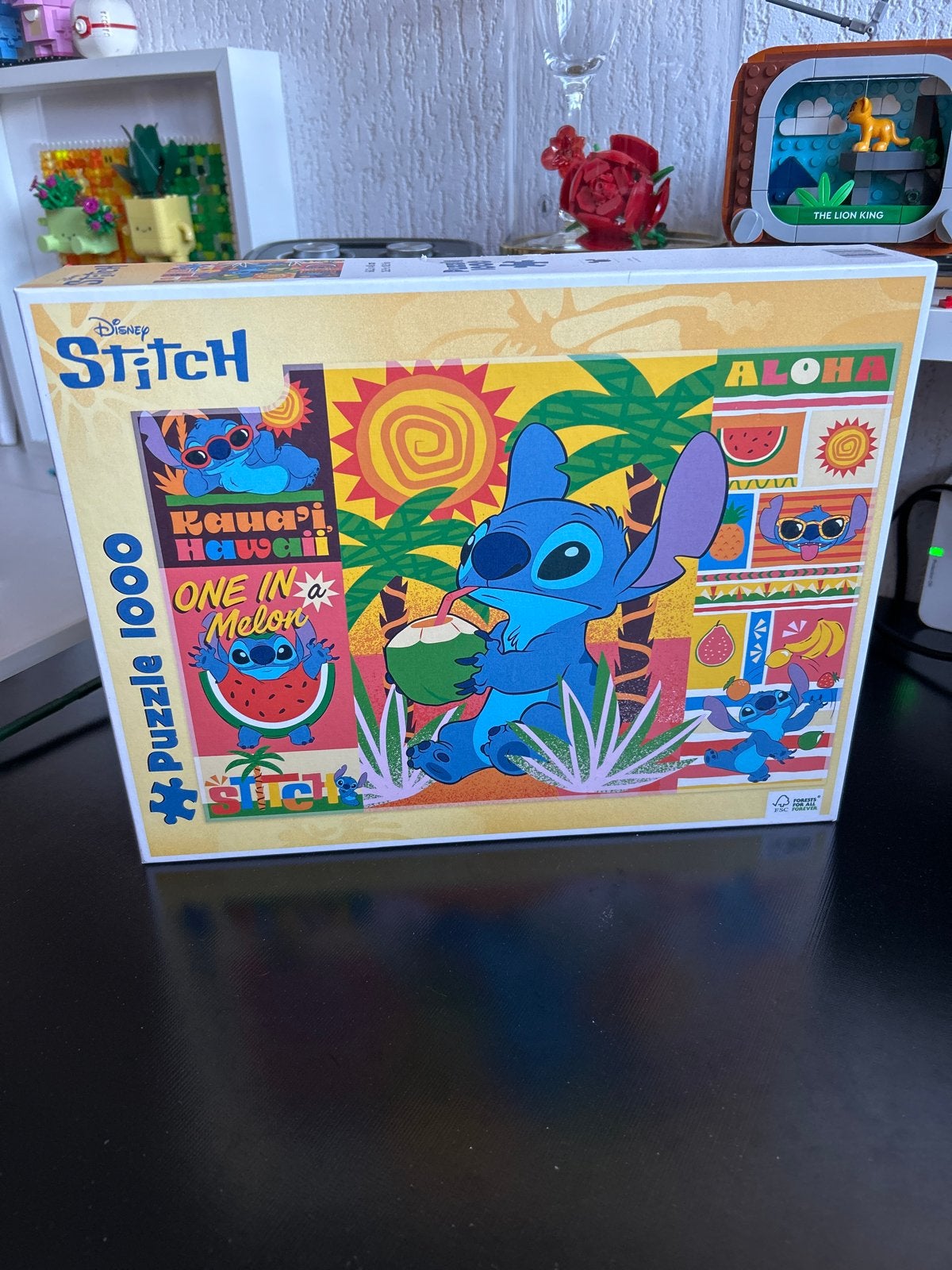 Disney Stitch Puzzel 1000 stukjes - Hawaii thema, Hobby en Vrije tijd, Denksport en Puzzels, Ophalen of Verzenden, 500 t/m 1500 stukjes