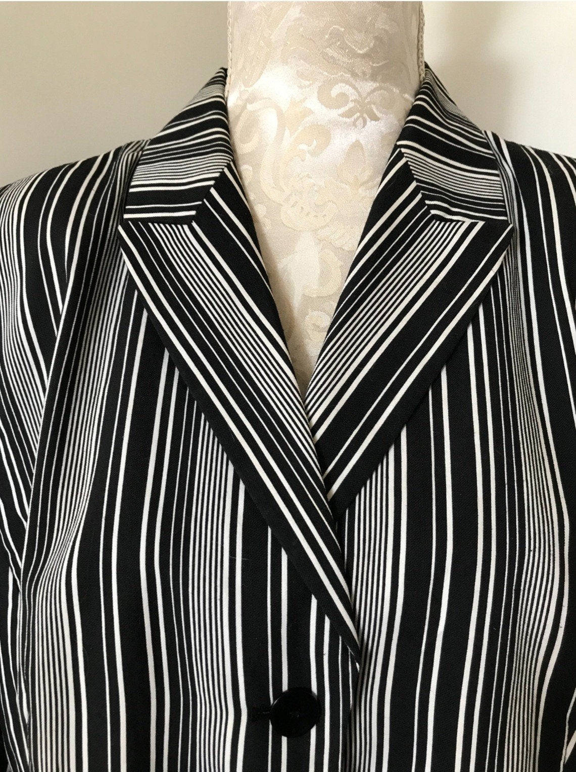 Zwart-Wit Linnen Blazer, Ophalen of Verzenden, Zo goed als nieuw, Zwart, Jasje