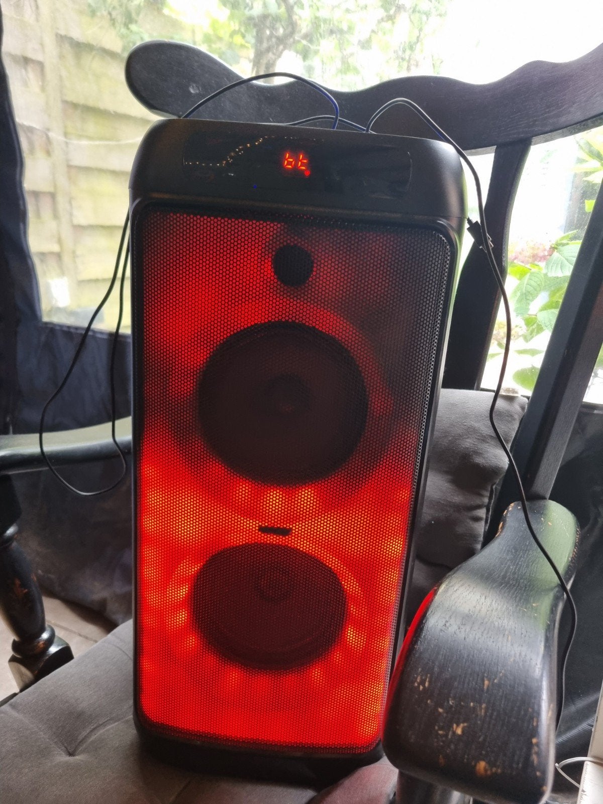 Salora Partybox met microfoon en lichteffecten, Audio, Tv en Foto, Luidsprekers, Gebruikt, Overige typen, 60 tot 120 watt, Ophalen