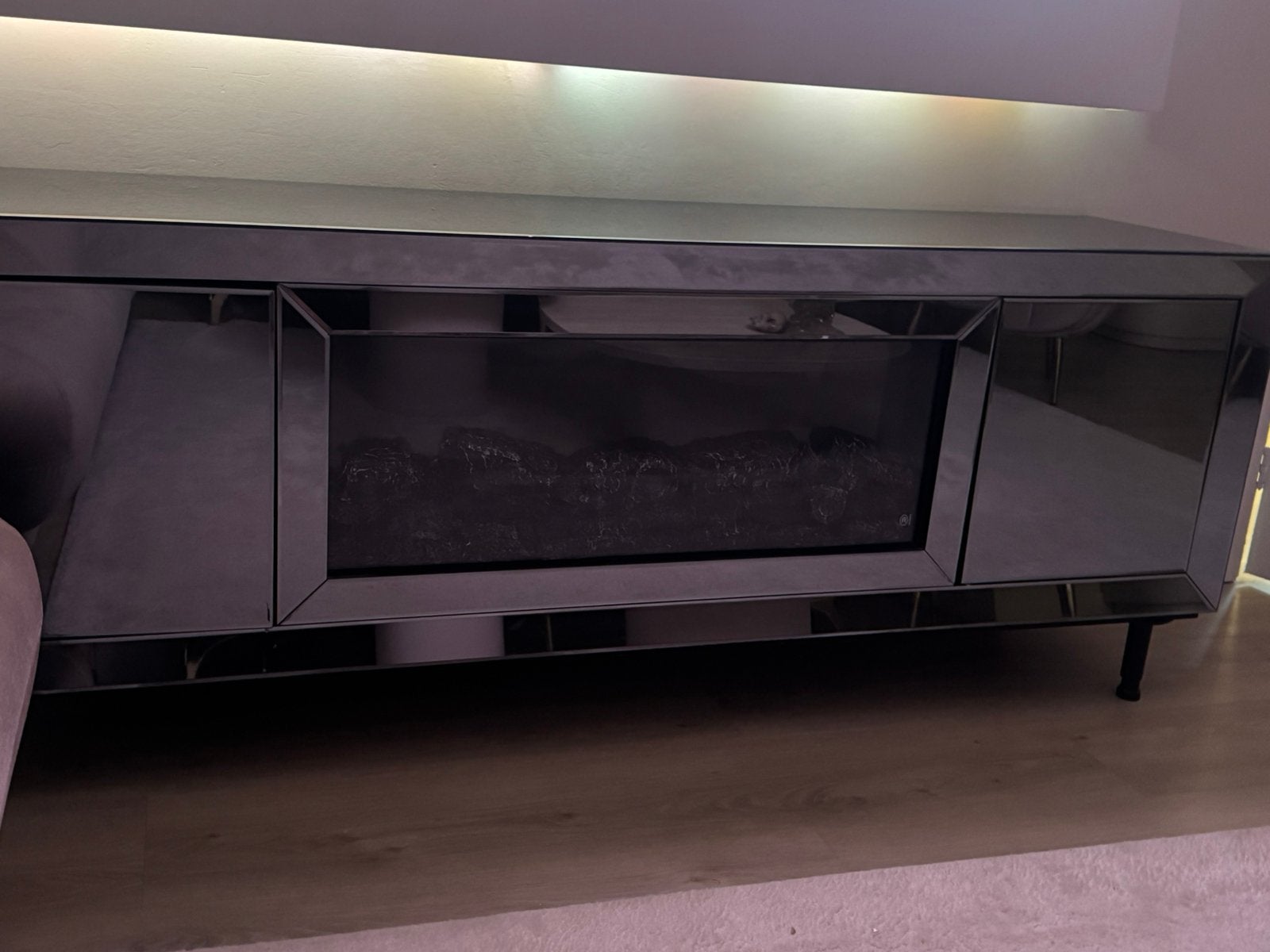 Tv meubel met sfeerhaard 180 cm, Huis en Inrichting, Ophalen, 150 tot 200 cm, Zo goed als nieuw, Minder dan 100 cm