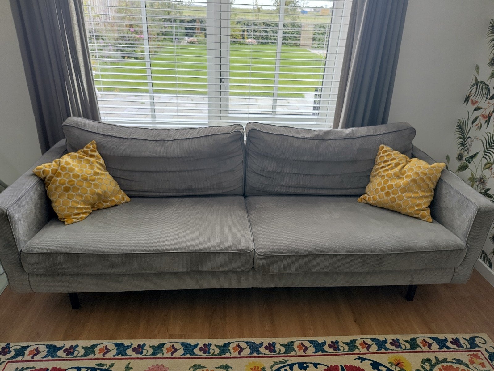 Be Pure Home bank, de Rodeo, ribfluweel stof, Ophalen, Gebruikt, Driepersoons, 75 tot 100 cm