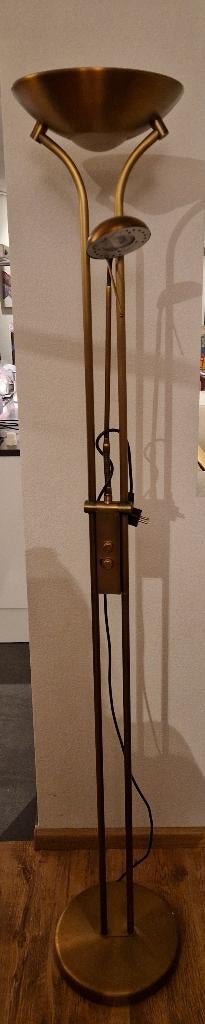 Woonkamer lamp, Ophalen, Bronze lamp, Zo goed als nieuw, Glas