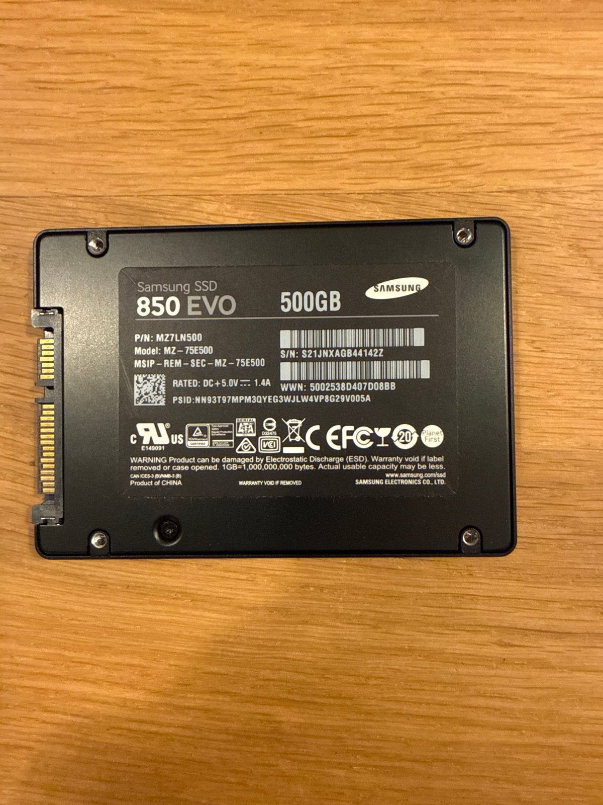 Samsung SSD 850 EVO 500GB - Snelle en Betrouwbare Opslag, Computers en Software, Intern, Verzenden, Server, Zo goed als nieuw