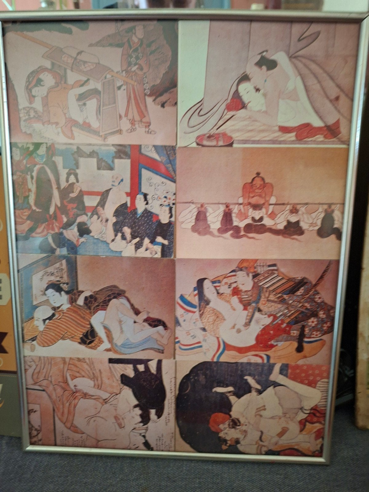 Ingelijste Japanse Shunga prenten - Erotische kunst, Ophalen, Klassiek, Print, Overige onderwerpen