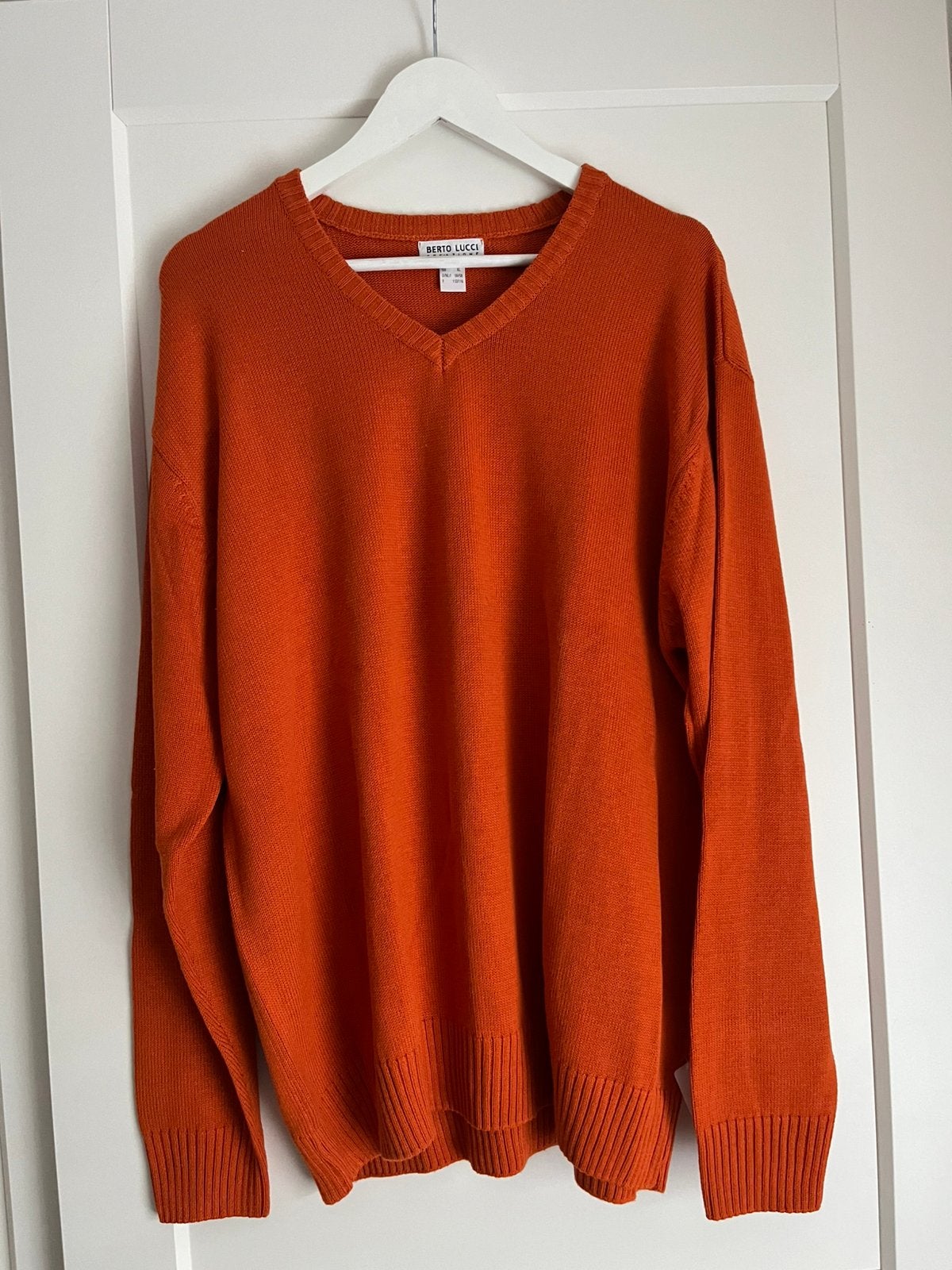 Oranje katoenen trui van Berto Lucci maat XL, Ophalen of Verzenden, Zo goed als nieuw, Maat 56/58 (XL), Oranje