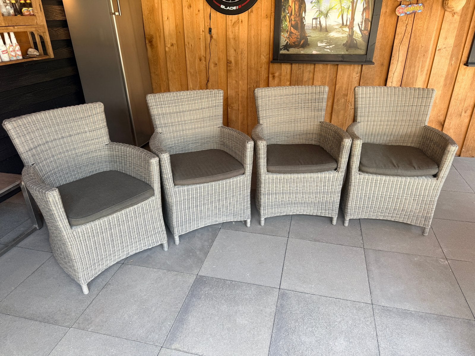 8 Tuinstoelen Bois le Duc (prijs per stoel), Tuin en Terras, Tuinstoelen, Ophalen, Zo goed als nieuw, Aluminium