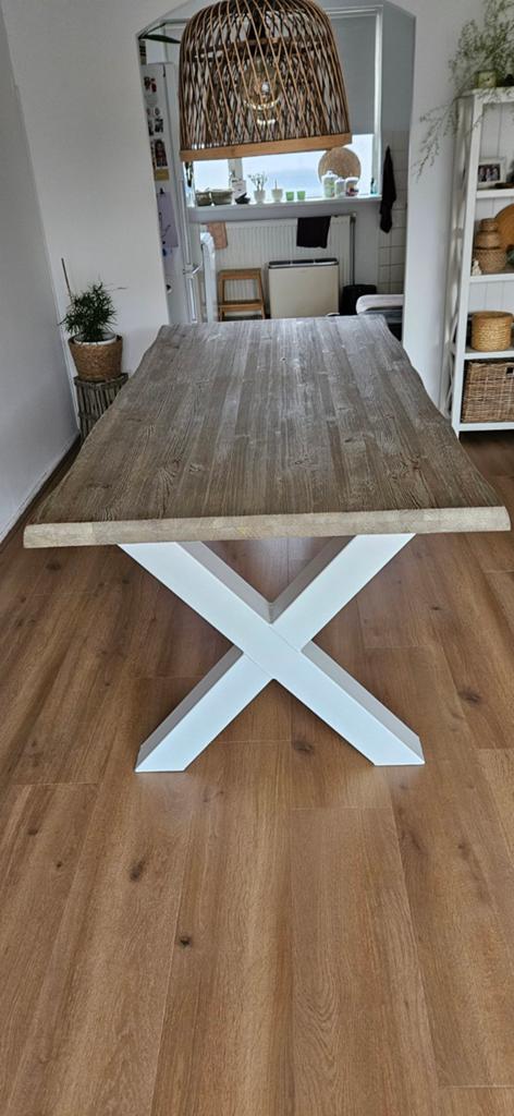 Boomstamtafel, Huis en Inrichting, Tafels | Eettafels, Ophalen, Rechthoekig, 200 cm of meer, 50 tot 100 cm
