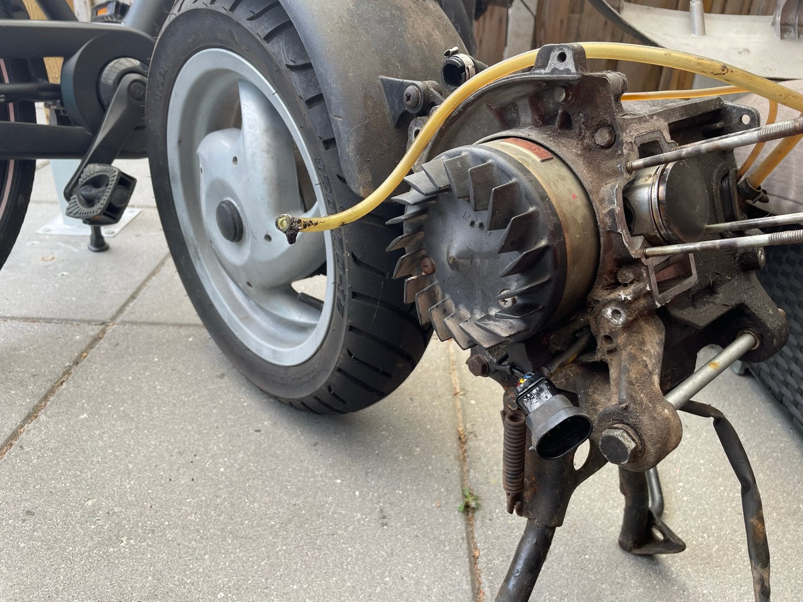 Piaggio Zip 2t motorblok met onderdelen, Fietsen en Brommers, Ophalen of Verzenden, Gebruikt, Blok, Piaggio
