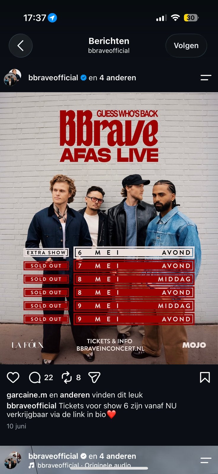 1x Bbrave staanplaats 9 mei, Eén persoon, Mei, Rock