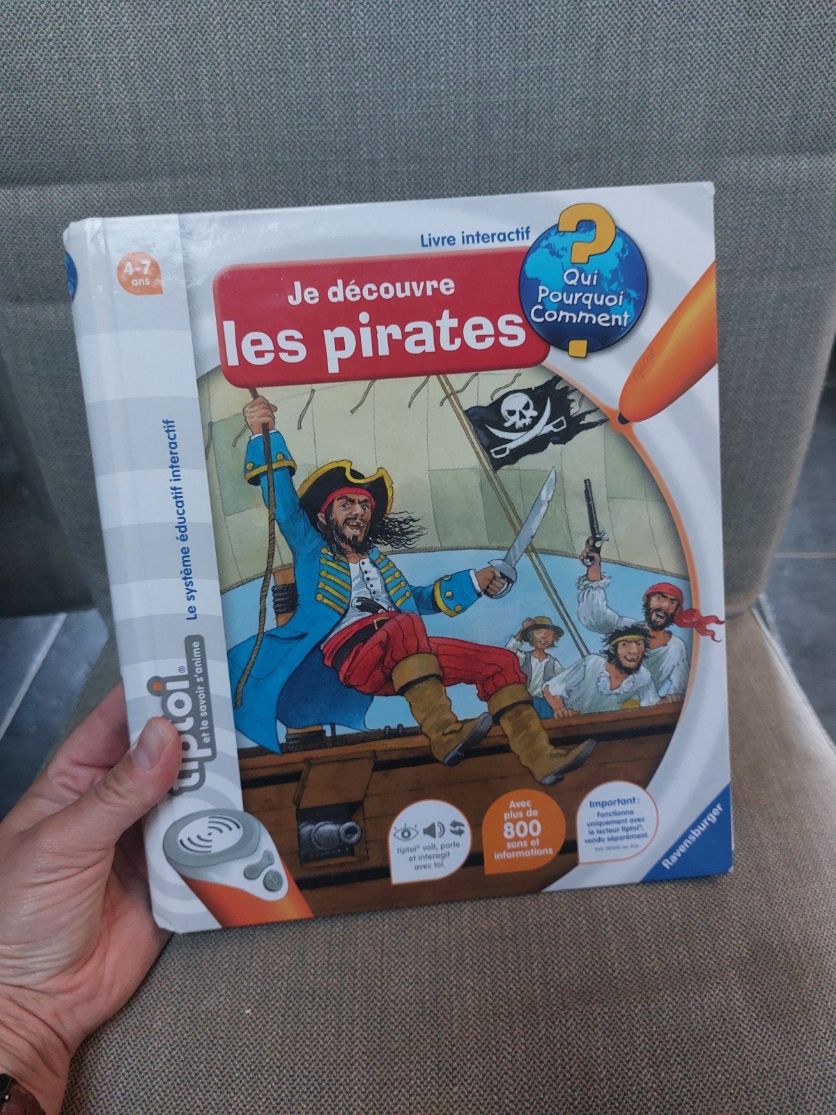 Frans Tiptoi boek - Bij de Piraten, Kinderen en Baby's, Speelgoed | Educatief en Creatief, Ophalen of Verzenden, Gebruikt, Taal en Lezen