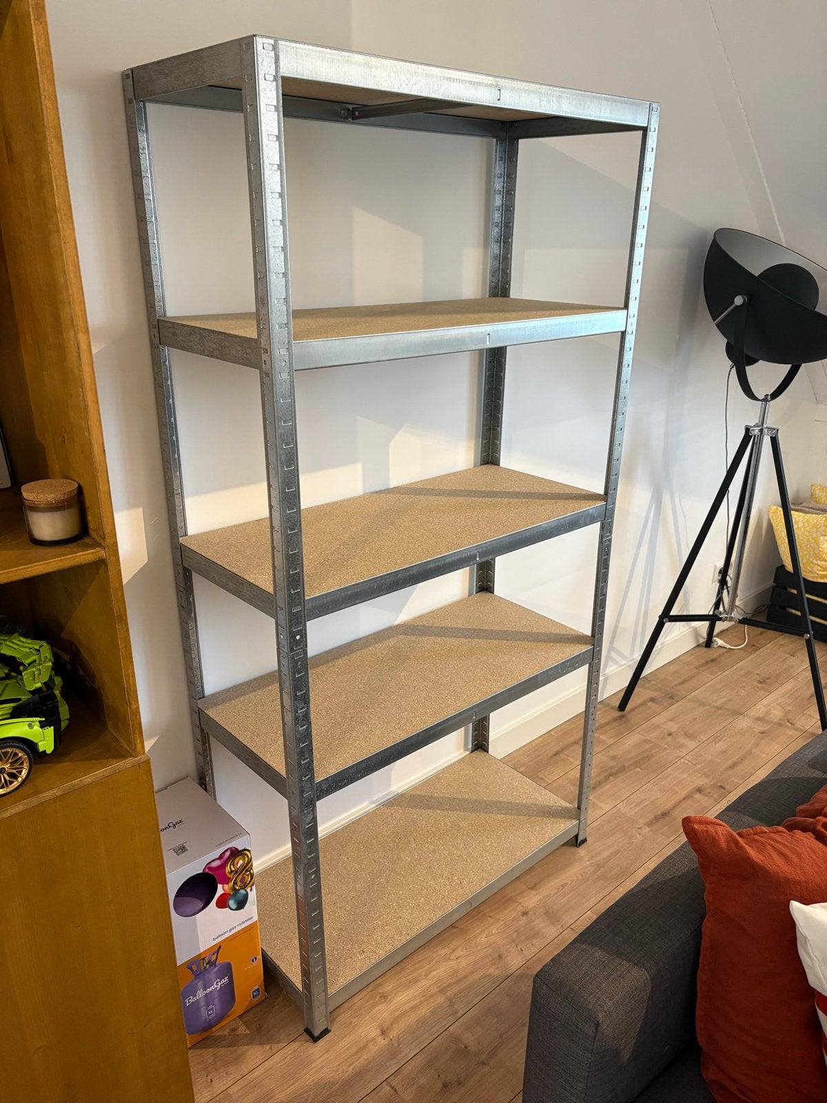 Stevig metalen opbergrek - 90x40x177cm, Ophalen, Gebruikt