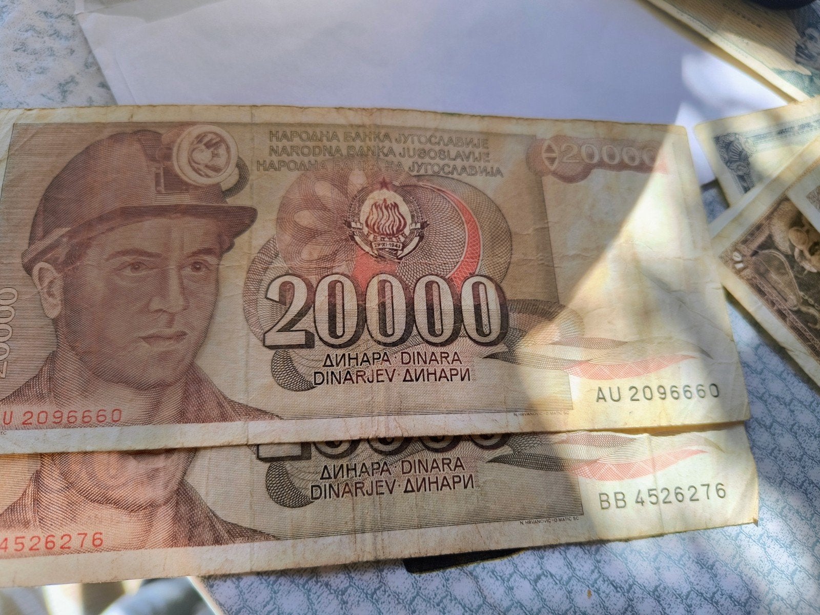 Briefgeld voormalig Joegoslavië en Slovenië, Postzegels en Munten, Bankbiljetten | Nederland, Ophalen of Verzenden, Setje