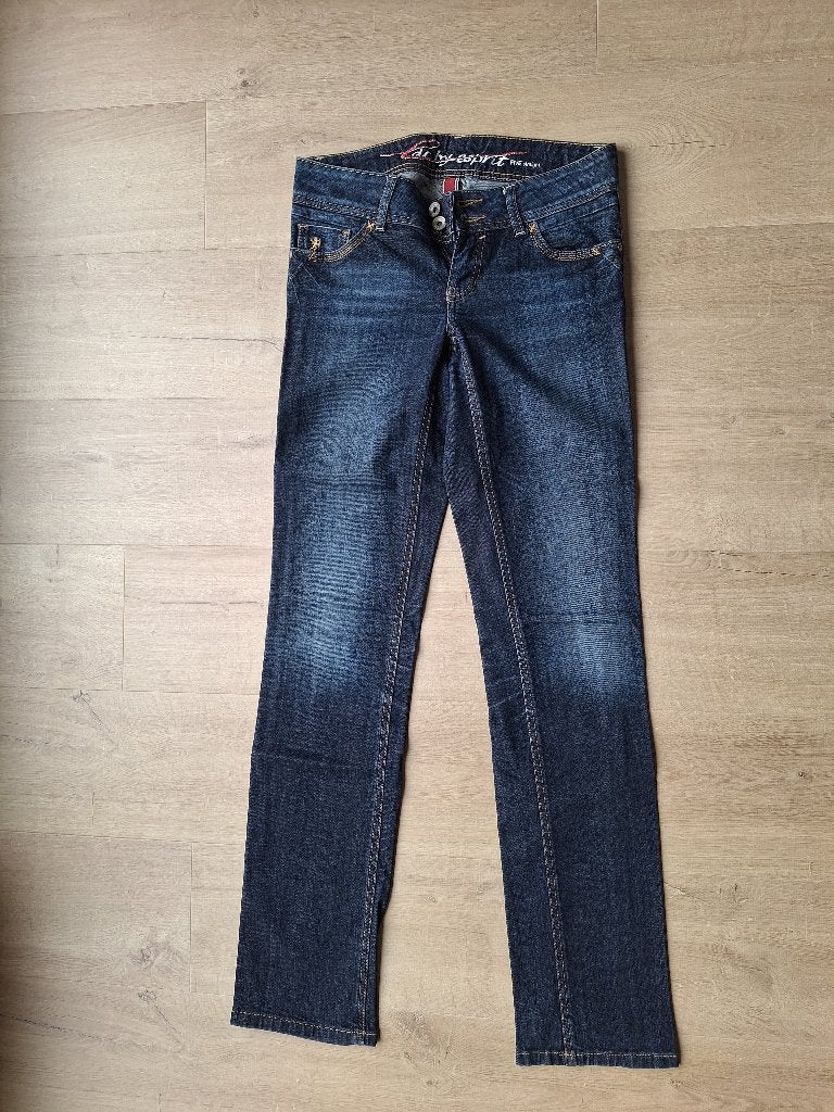 EDC by Esprit FIVE straight jeans W28 L34 blauw, Blauw, Ophalen of Verzenden, W28 - W29 (confectie 36), EDC by Esprit