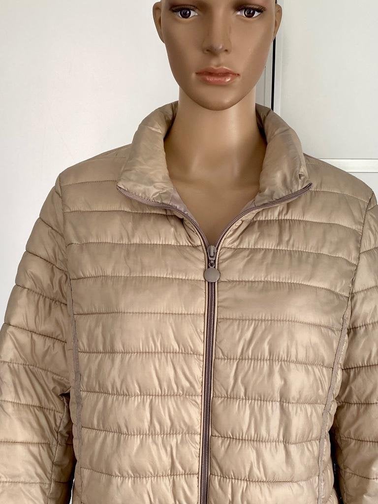 i352 Puffer maat 42=L tussenjas jas gewatteerde jack beige, Ophalen of Verzenden, Zo goed als nieuw, Maat 42/44 (L), Beige