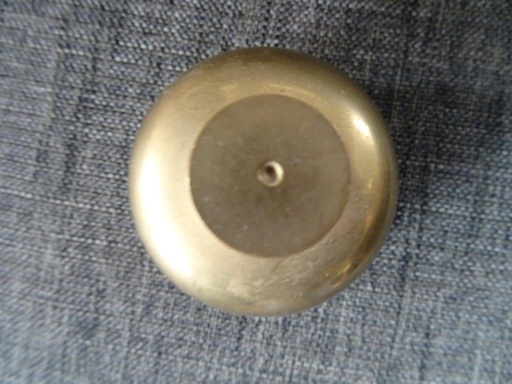 Curiosa vintage koperen hotelbel winkelbel toonbankbel 1960, Ophalen of Verzenden