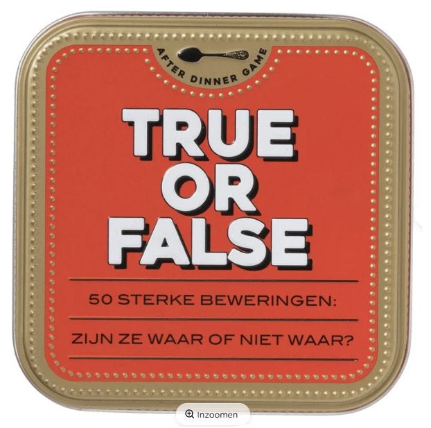 Vragenspel - True or false, Ophalen of Verzenden