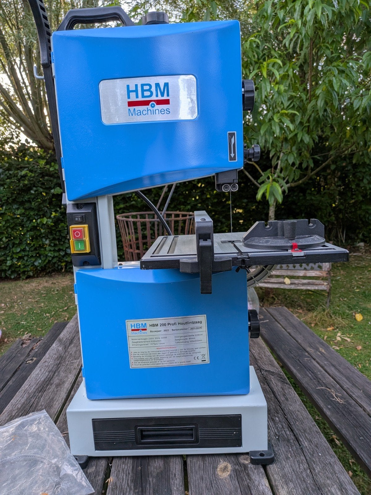 Lintzaag, Doe-het-zelf en Verbouw, Ophalen, 70 mm of meer, Zo goed als nieuw, HBM machines