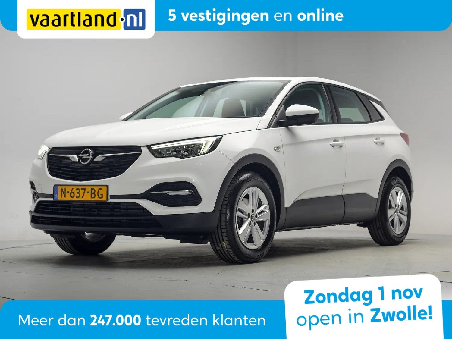 Opel Grandland X 1.2 Turbo Edition Aut. [ Apple/Android Navi, Auto's, Automaat, Gebruikt, 1295 kg, 1199 cc
