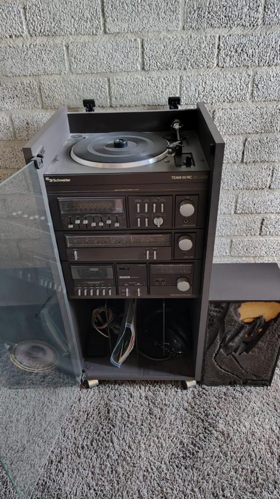 Schneider Team 50 RC De Luxe Stereo Set met Platenspeler, Ophalen, Cassettedeck, Overige merken