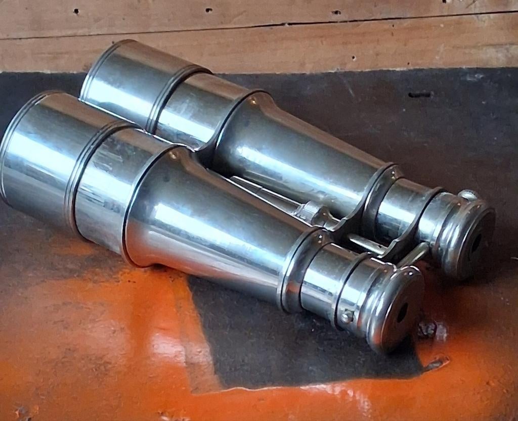 Verrekijker.  Verchroomd/silverplated.  12.5/20.5 cm., Audio, Tv en Foto, Optische apparatuur | Verrekijkers, Ophalen, Zo goed als nieuw