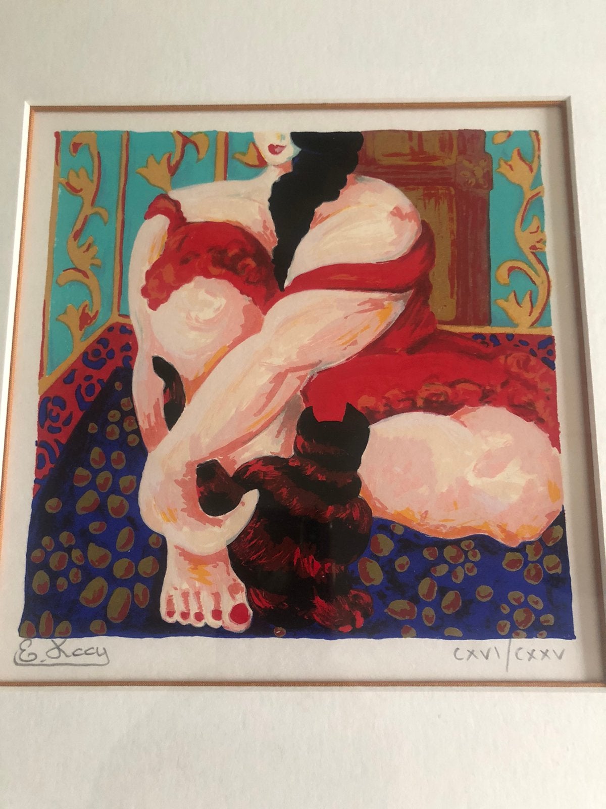 Engelien Kooy - Quand je rentre 1 zeefdruk, Gelimiteerde oplage, Ophalen of Verzenden, Portret en Figuren, Zeefdruk