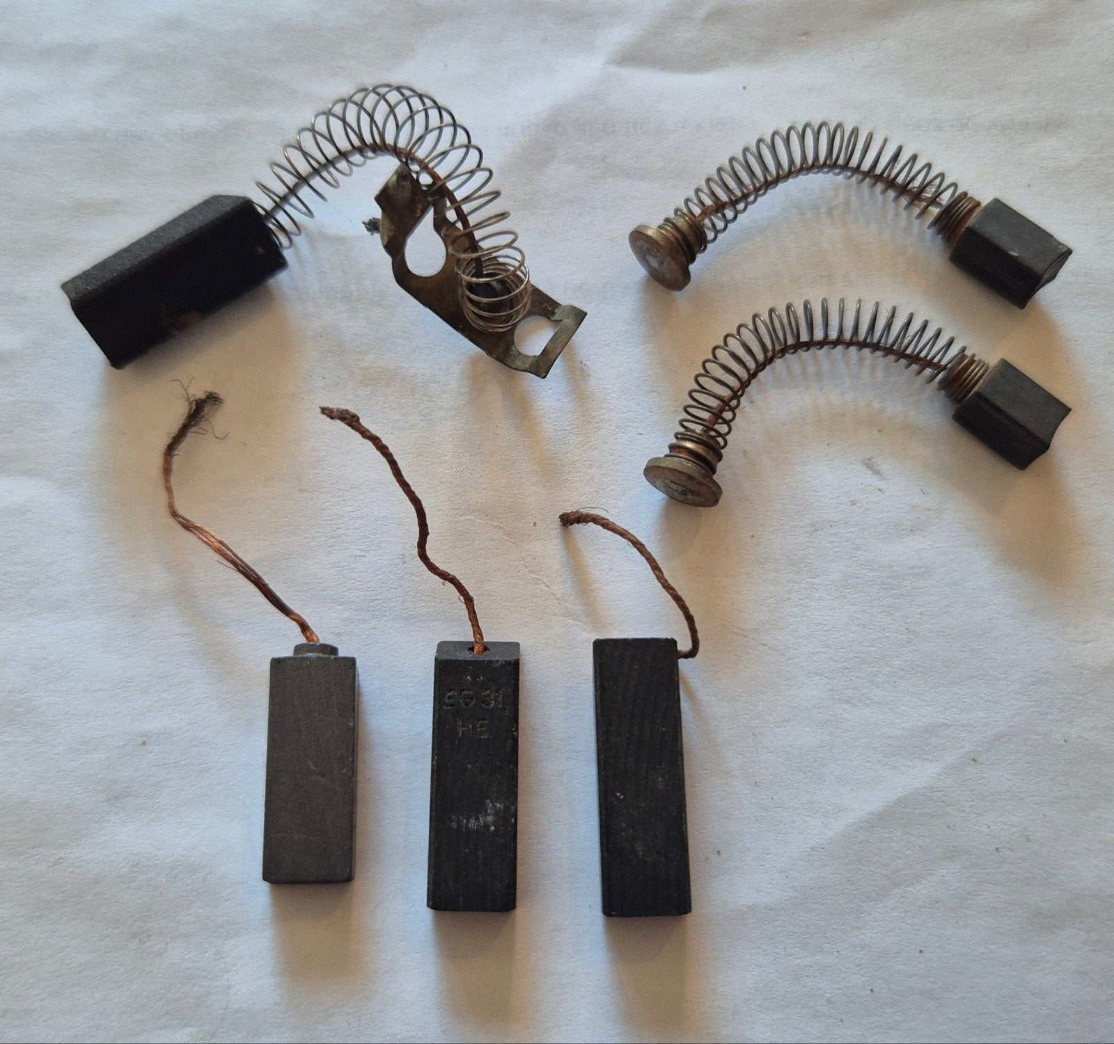 antieke koolborsteltjes, Ophalen of Verzenden, Gebruikt