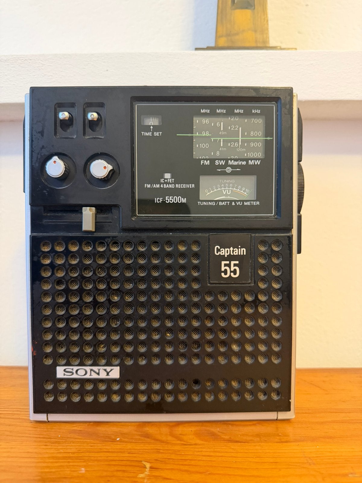 Vintage Sony Captain 55 ICF-5500M Radio - Wereldontvanger, Ophalen of Verzenden, Gebruikt, Wereldontvanger